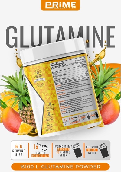 Prime Nutrition L-glutamine 420 Gram Mango & Ananas - Glutamin