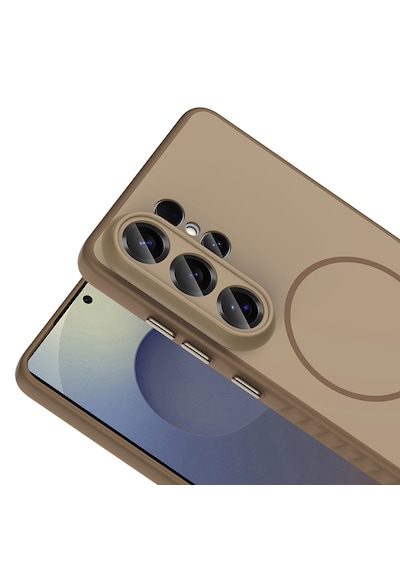 Samsung Galaxy Uyumlu S26 Ultra Kılıf Kamera Korumalı M-safe Şarj Özellikli Leke Tutmaz Premium Pürüzsüz Silikon Tea Kapak Siyah