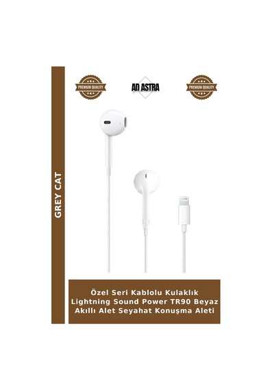 Özel Seri Kablolu Kulaklık Lightning Sound Power Tr90 Beyaz Akıllı Alet Seyahat Konuşma Aleti