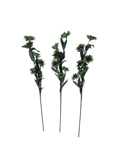 Yapay Çiçek Lateks Papatya Dalı 6 Çiçekli 60 Cm Gerçek Dokulu Dekoratif Çiçek Lila