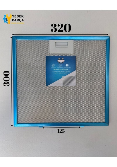En 320mm Boy 305mm Arka Tırnak Arası 125mm Aspratör Filtresi