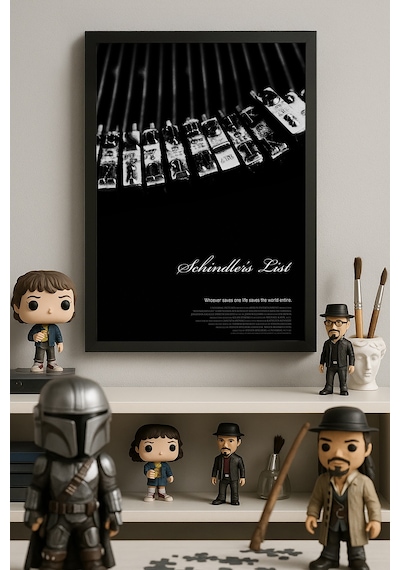 Schindler's List Siyah Ahşap Çerçeveli Poster, Film Duvar Tablosu
