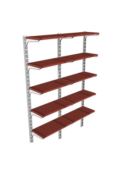Rafburada Rafburada® 5 Katlı Duble Kitaplık. Ahşap Duvar Rafı. Dekoratif Ra