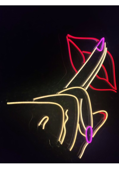 Sessizlik Neon Led Tabela Dekoratif Aydınlatma 60x40cm