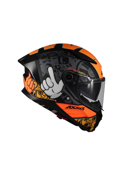 Axxis Panther Tribute Sketch Full Face Güneş Vizörlü Ece 22.06R Motosiklet Kaskı