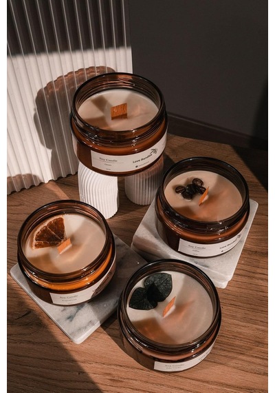 Love Bundles Soya Mumu Seti 4 Farklı Koku Soya Mumu Seti Çok Renkli