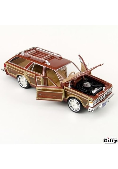 1979 Chrysleer Lebaron Town & Country Die Cast Model Klasik Araba 1:24 Ölçek Koleksiyon Kutulu Metal
