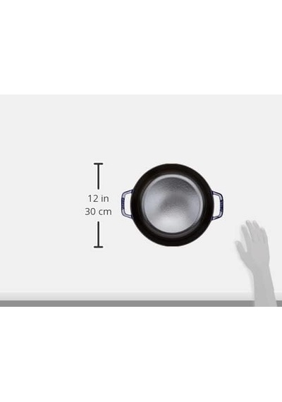 Staub Braisers Chistera Yağmur Efektli Kapaklı Döküm Tencere, Mavi Diğer