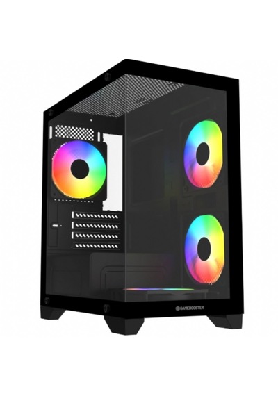 Gamebooster Gb-m6001b 600w 4 12cm Raınbow Fanlı Usb 3.0 Seavıew Mıd-t M-atx Gamıng Siyah Kasa