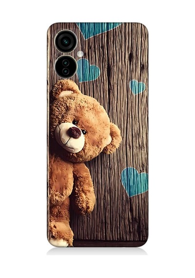 Tecno Camon 19 Neo Uyumlu Silikon Kılıf Ayıcık Aşk Ve Kalplar
