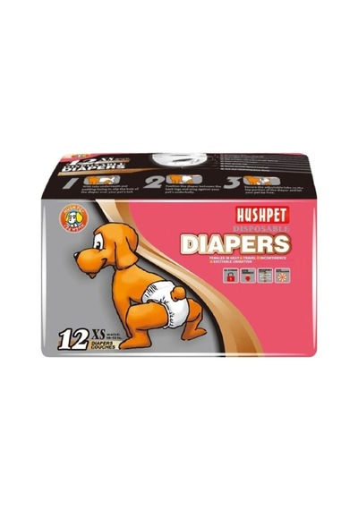Hushpet Köpek Regl & Çiş Bezi 12 Adet Small 4-7 Kg 33-48cm Bel