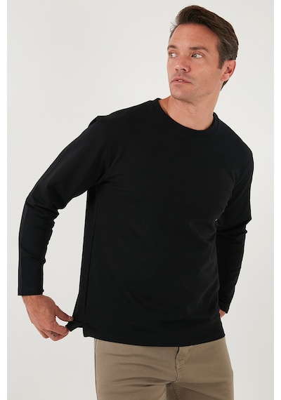 Buratti Streç Pamuklu Regular Fit Bisiklet Yaka Erkek Sweat 5905725 Siyah