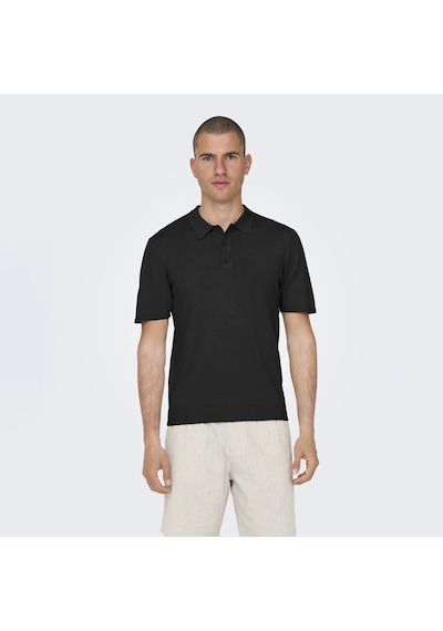 Only & Sons Erkek Siyah Polo Tişört 22022219-b Siyah