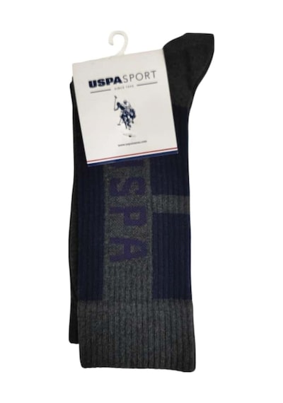 U.S. Polo Assn. Erkek 3'li Çorap Lasıo Antrasit Melanj