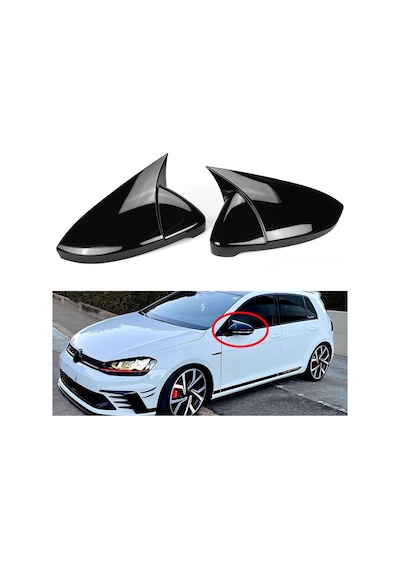 Volksavagen Golf 7 2013-2016 Mk7 Siyah Batman Ayna Kapagı