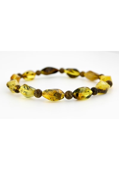 Kehribar Bileklik Özel Tasarım Ambergold Blk23-35 Çok Renkli