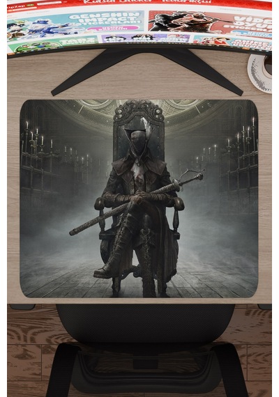Bloodborne Kaymaz Dikişli Kauçuk Oyuncu Mousepad V1 - 48x40 Xl Gaming Mouse Pad Fare Altlığı