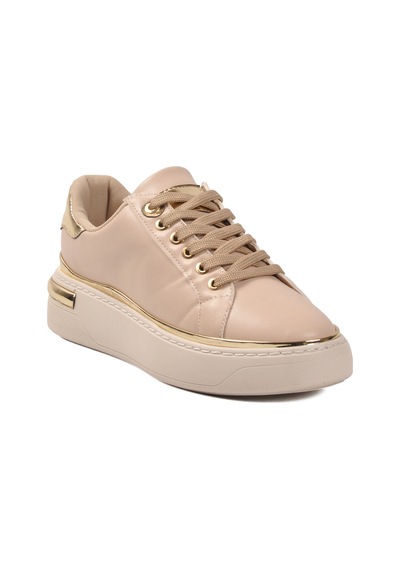 Bej Bağcıklı Hafif Kadın Sneaker Lady 029 Z Bej
