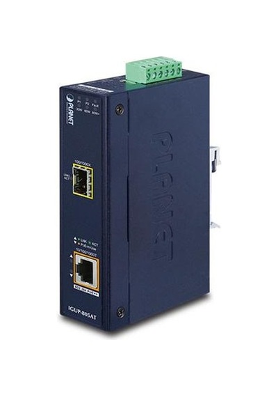Planet Pl-ıgup-805at 1 Port 10/100x Sfp 1 Port 10/100/1000t Poe++ Converter