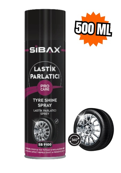 Lastik Parlatıcı Sprey Toz Tutmaz Parlaklığını Korur 500 Ml Kod : Sb9100 1adet