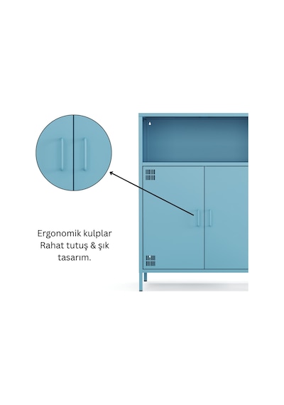 Pera Metal Dolap 2 Kapılı, Açık Raflı 80,50 X 40 X 109,50 Cm - 9 Renk Seçeneği Bulunmaktadır Ral 5024 Mavi Pera Metal Dolap 2 Kapılı, Açık Raflı 80,50 X 40 X 109,50 Cm - 9 Renk Seçeneği Bulunmaktadır Ral 5024 Mavi