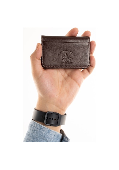 Newish Polo Hakiki Deri Kartlık Ve Cüzdan - New082 Kahverengi
