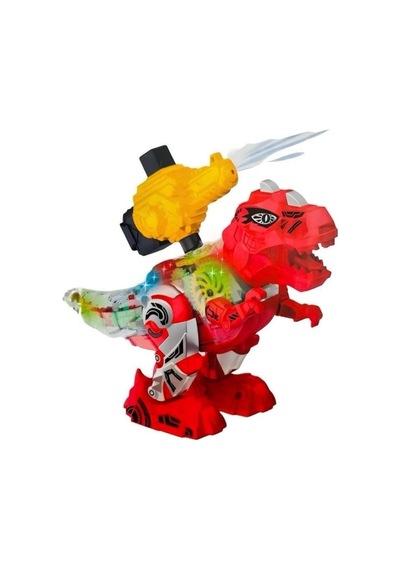 Toysan Projeksiyonlu Su Püskürten Sesli Işıklı Yürüyen Dinozor 927-kırmızı