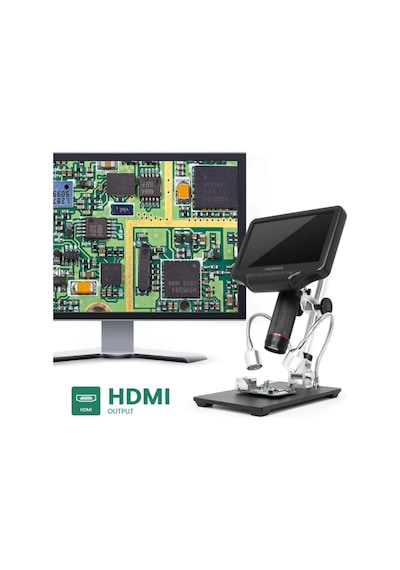 Dijital 4mp Hdmı/usb 3d 7 İnc Ekran Dijital Mikroskop Kumandalı Lehimleme Tamir Hassas Görüntü Büyüteç Mikroskop