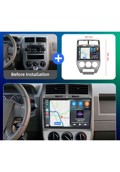 Jeep Compass Android Multimedya 2/32gb Carplay 9 İnc Hd Ips Ekran