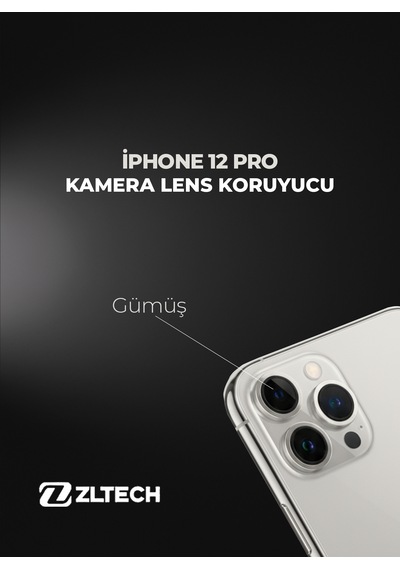 İphone 12 Pro Uyumlu Kamera Lens Koruyucu Gümüş