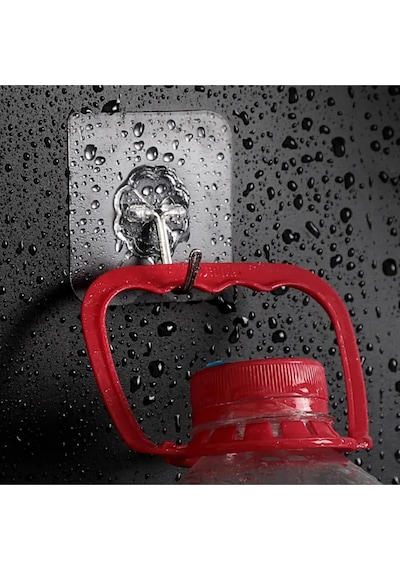 3 Adet 6x6 Cm Şeffaf Kendinden Yapışkanlı Kancalı Suya Dayanıklı Güçlü Askı Plastik Beyaz Diğer