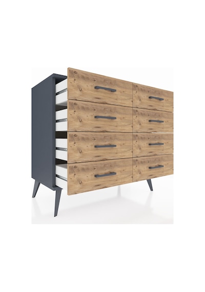 Hyperion Şifonyer 8 Çekmeceli 88x44x80 Antrasit-antrasit/çam Antrasit/çam Hyperion Şifonyer 8 Çekmeceli 88x44x80 Antrasit-antrasit/çam Antrasit/çam
