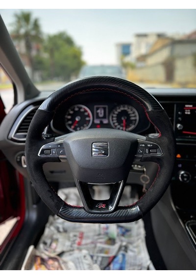 Seat Leon Fr Araca Özel Dikmeli Direksiyon Kılıfı 5d Kristal Kar