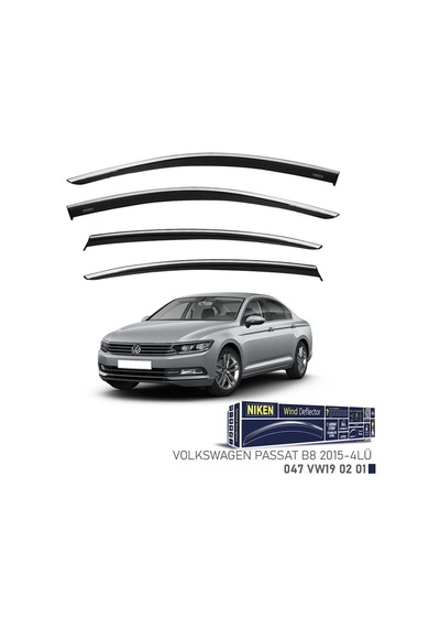 Niken Vw Passat B8 Cam Rüzgarlığı Kromlu 4'lü 2015+ Sonrası