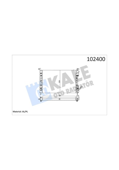 Kale 0126222al Radyatör Palıo 1.2- 1.4 522x359x32 2 Sıra Al Pl Sistem 46548483- 46449104