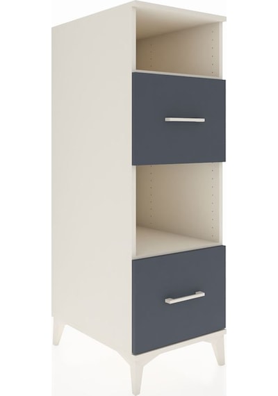 Kronos Dolap 2 Raflı 2 Çekmeceli 44x59x134 Aytaşı-antrasit Aytaşı
