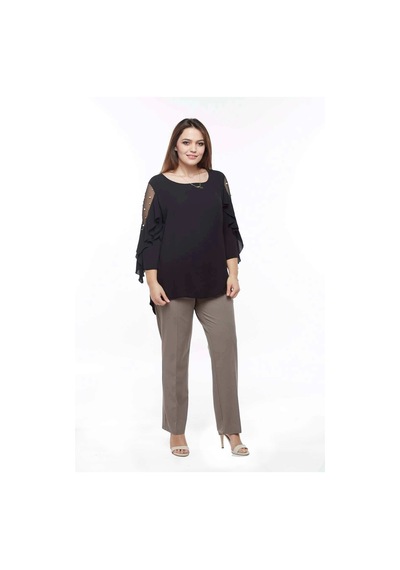 Moda Berray 2555 Gizli Cep Modeline Sahip Büyük Beden Pantolon Vizon Vizon