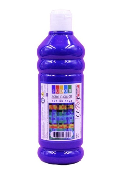 500 Ml Akrilik Boya Südor Yarım Litre Büyük Boy Mavi