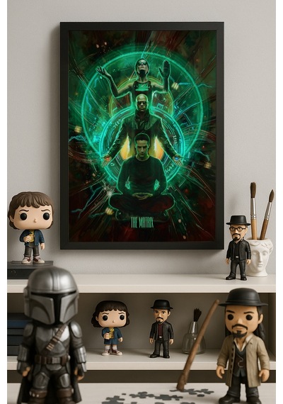 The Matrix Siyah Ahşap Çerçeveli Poster, Dekoratif Film Duvar Tablosu