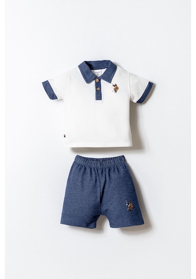 U.s. Polo Assn. Erkek Bebek Beyaz Şort Takım 5274-49987 Beyaz