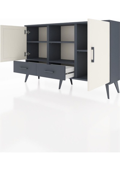 Arges Konsol 5 Raflı 2 Çekmeceli 3 Kapaklı 132x30x83 Antrasit-aytaşı/antrasit Aytaşı/antrasit Arges Konsol 5 Raflı 2 Çekmeceli 3 Kapaklı 132x30x83 Antrasit-aytaşı/antrasit Aytaşı/antrasit