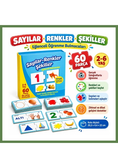 Bezos 1444 Eğlenceli Bul Sayılar Renkler Şekiller Hb006