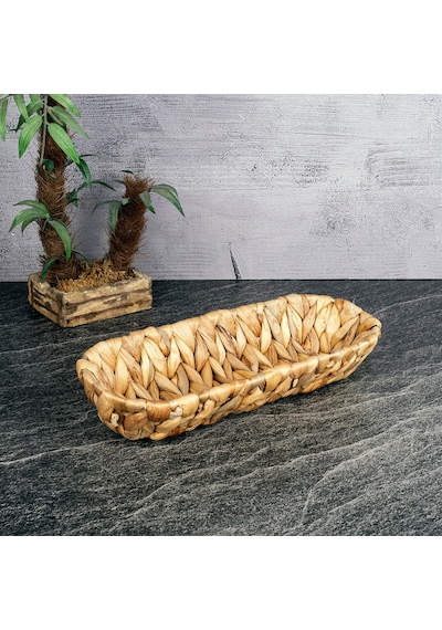 Tohanaa Hasır Oval Ekmek Sepeti - 28x6x5 Cm Çok Renkli