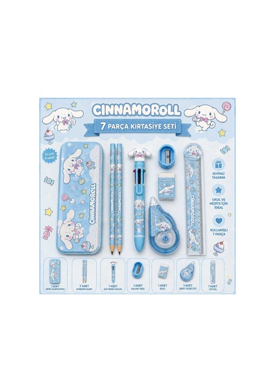 Sevimli Karakter Cinnamoroll 7 Parça Kırtasiye Hediye Seti