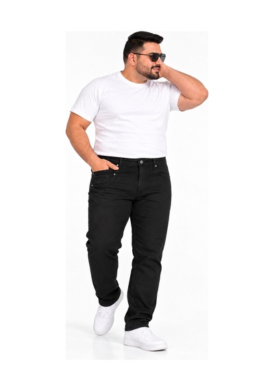 Annex Erkek Büyük Beden Jeans Pantolon Siyah