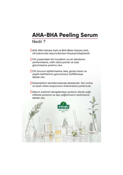 Arifoğlu Aha-Bha Cilt Tonu Eşitleyici ve Canlandırıcı Peeling Serum 30 ML