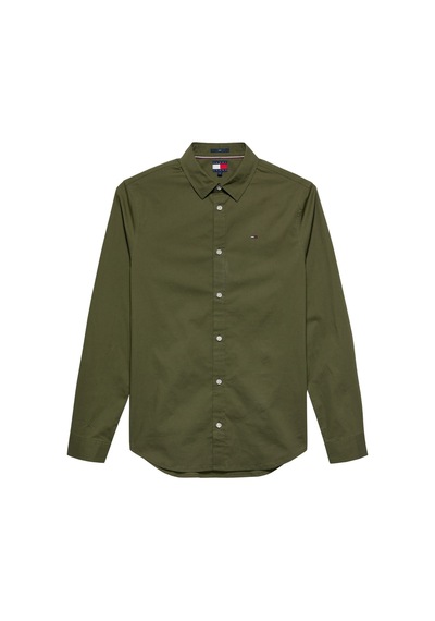 Tommy Hilfiger Tjm Original Stretch Yeşil Erkek Gömlek-15739