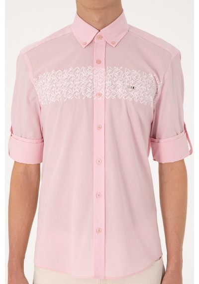 U.s. Polo Assn. Erkek Açık Pembe Gömlek Desenli 50306362-vr078 Acık Pembe