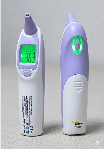 Oksimetre Pulse Ox-97 + Kulaktan Ateş Ölçer Dt-886 Kombo Set Spo₂, Nabız Ve Ateş Ölçüm Cihazı