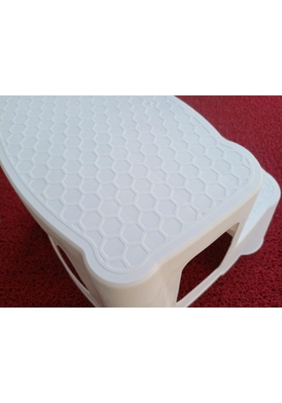 Kar Beyaz Yükseltici Çocuk Lavabo Taburesi Kaymaz Taban Basamak 120kg Taşıyan 2 Basamaklı Merdiven Çok Renkli